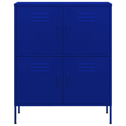 Opbergkast 80X35X0,5 Cm Staal Marineblauw