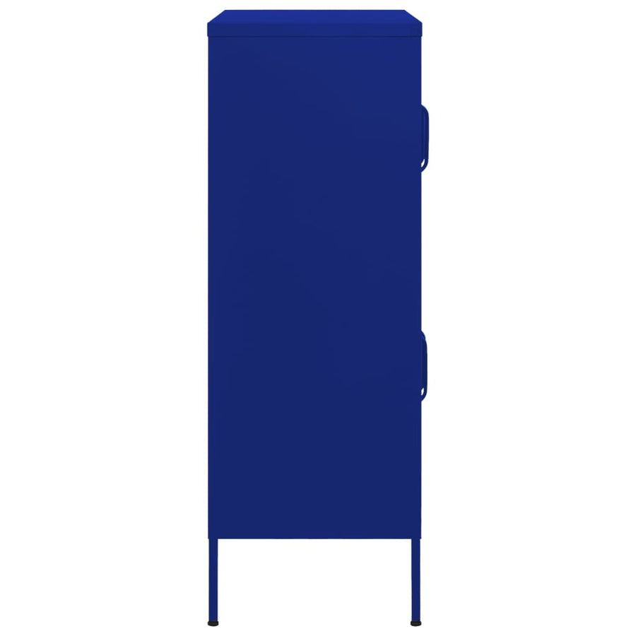 Opbergkast 80X35X0,5 Cm Staal Marineblauw