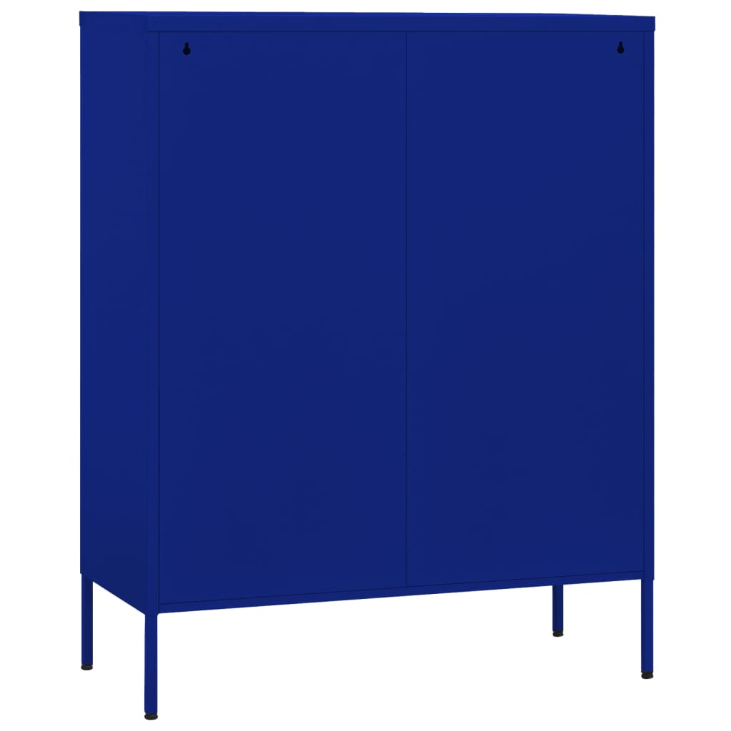 Opbergkast 80X35X0,5 Cm Staal Marineblauw