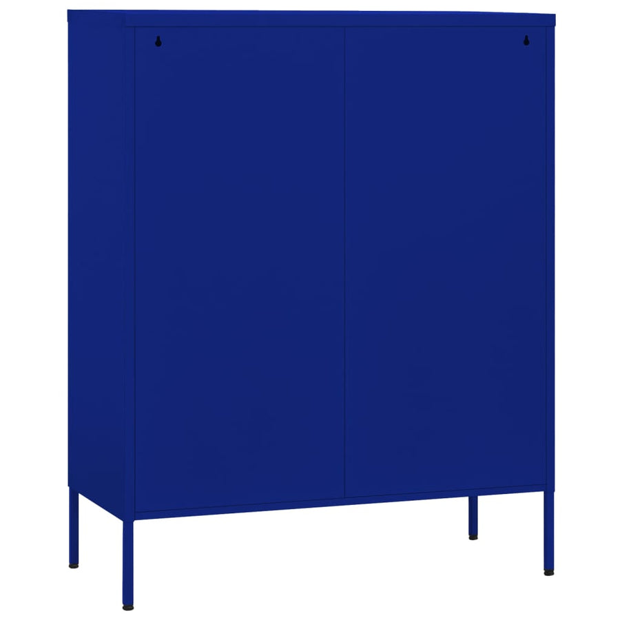 Opbergkast 80X35X0,5 Cm Staal Marineblauw