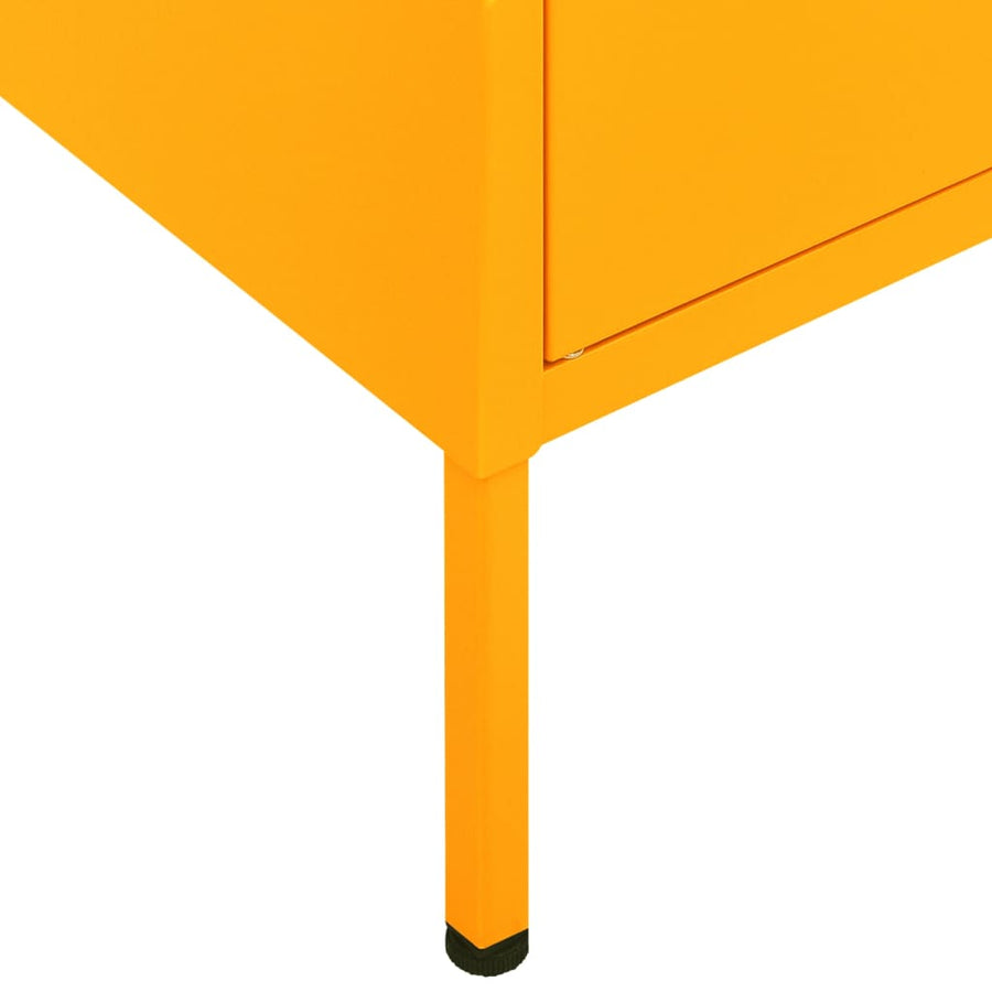 Opbergkast 80X35X0,5 Cm Staal Mosterdgeel