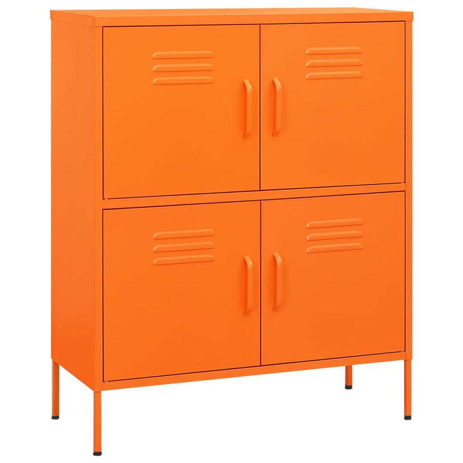 Opbergkast 80X35X0,5 Cm Staal Oranje orange