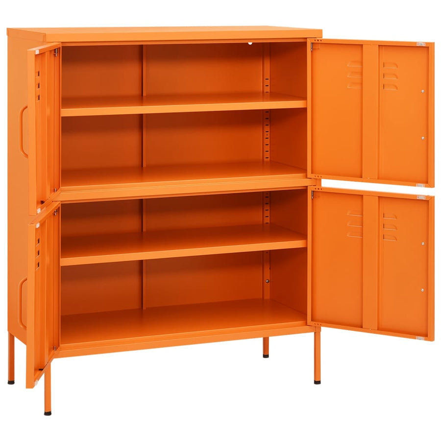 Opbergkast 80X35X0,5 Cm Staal Oranje orange