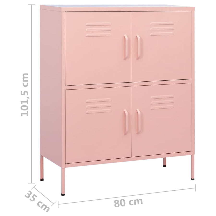 Opbergkast 80X35X0,5 Cm Staal Roze