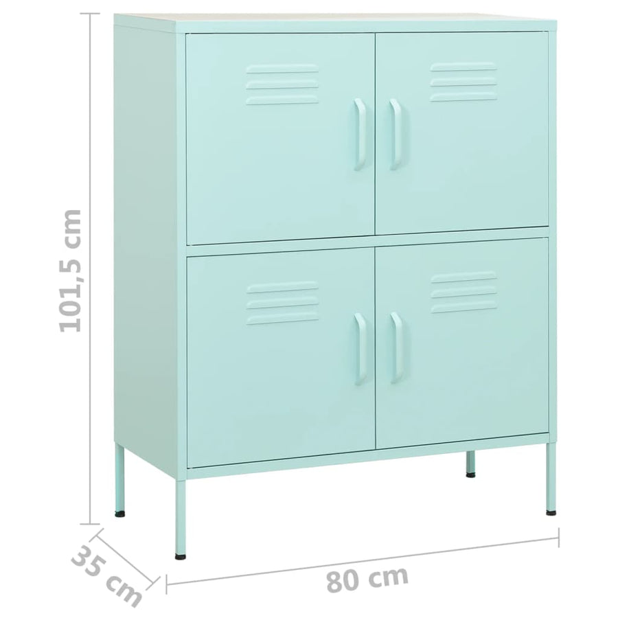 Opbergkast 80x35x101,5 cm staal mint Mintgroen