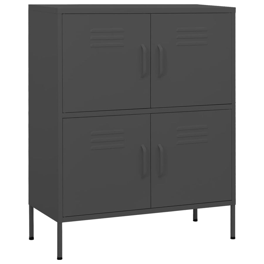 Opbergkast 80X35X0,5 Cm Staal Kleurig Antraciet