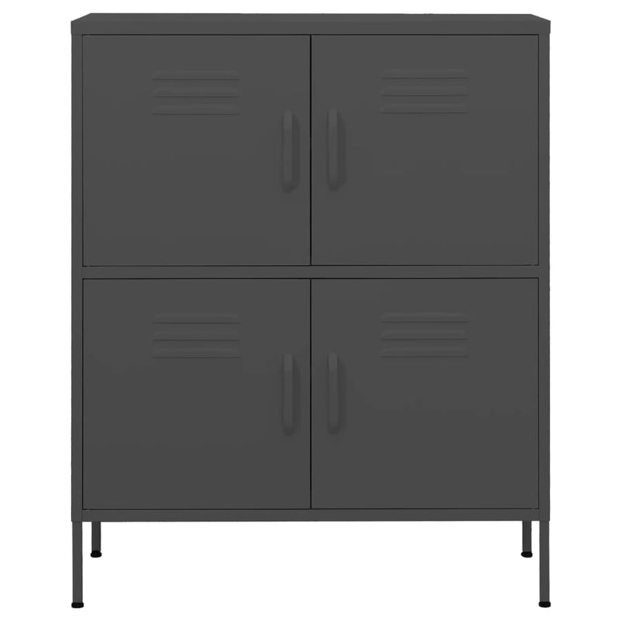 Opbergkast 80X35X0,5 Cm Staal Kleurig Antraciet