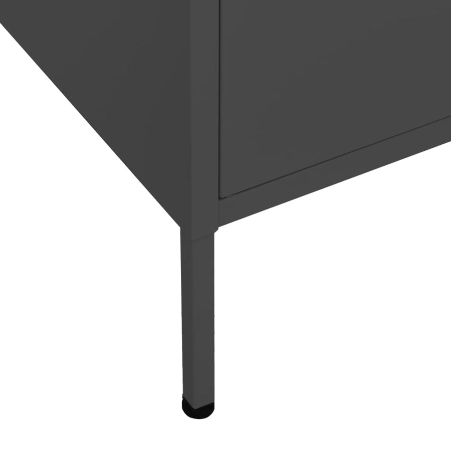 Opbergkast 80X35X0,5 Cm Staal Kleurig Antraciet