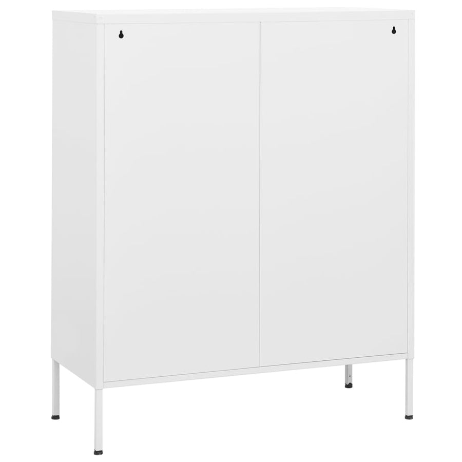 Opbergkast 80X35X0,5 Cm Staal Wit