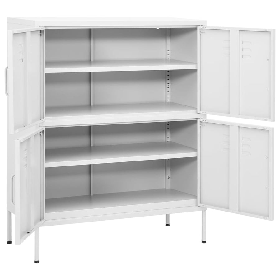 Opbergkast 80X35X0,5 Cm Staal Wit
