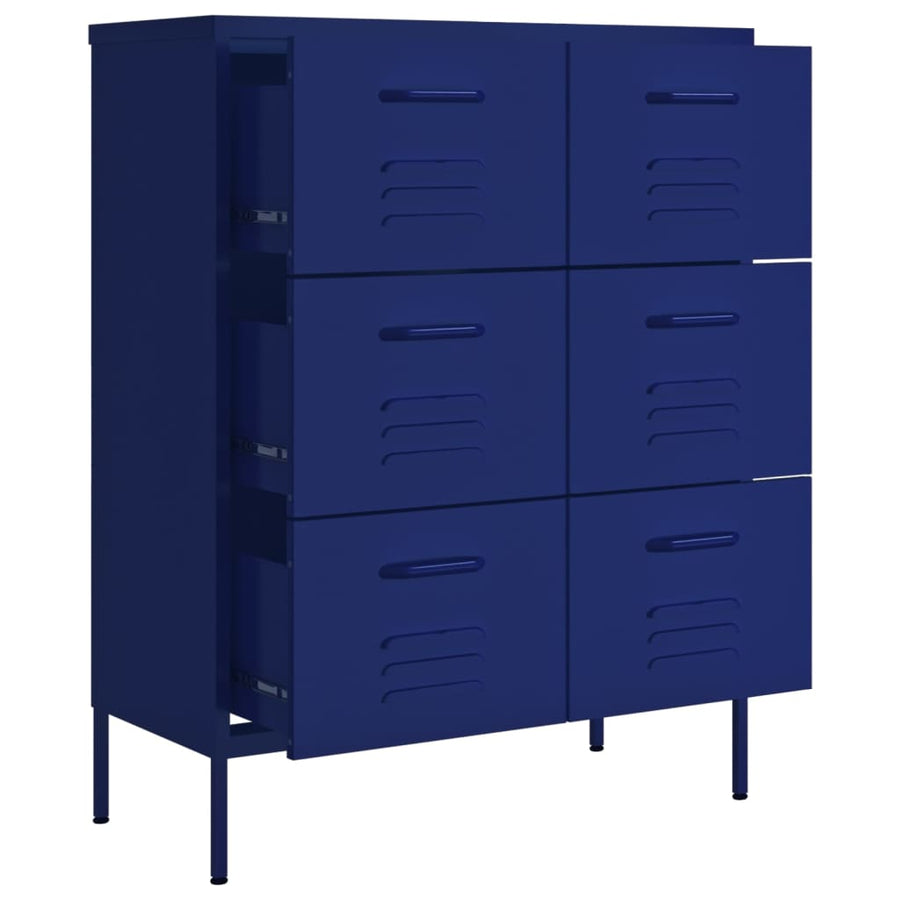 Ladekast 80X35X0,5 Cm Staal Marineblauw