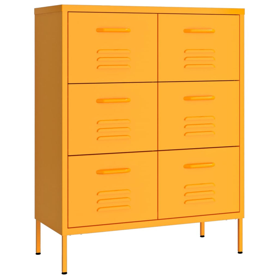 Ladekast 80X35X0,5 Cm Staal Mosterdgeel