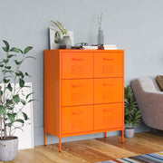 Drawer cabinet 80x35x101.5 cm steel orange