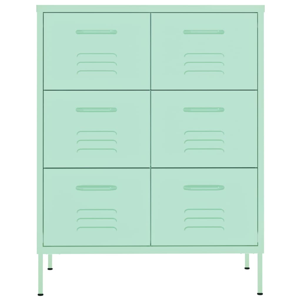 Ladekast 80X35X0,5 Cm Staal Mint Mintgroen