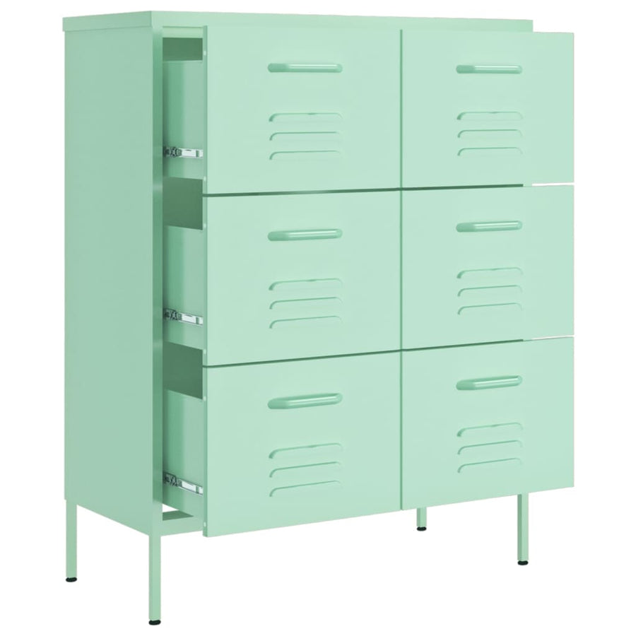 Ladekast 80X35X0,5 Cm Staal Mint Mintgroen