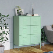 Drawer cabinet 80x35x101.5 cm steel mint