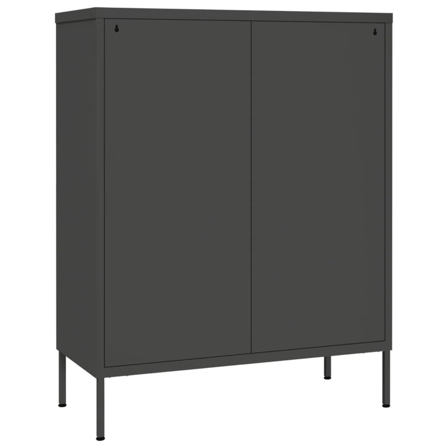 Ladekast 80x35x101,5 cm staal antracietkleurig Antraciet