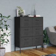 Chest of drawers 80x35x101.5 cm steel anthracite