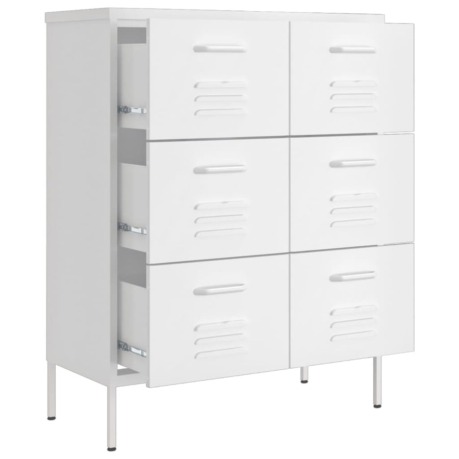 Ladekast 80X35X0,5 Cm Staal Wit