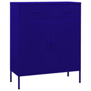 Opbergkast 80x35x101,5 cm staal marineblauw