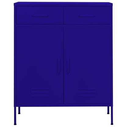 Opbergkast 80X35X0,5 Cm Staal Marineblauw