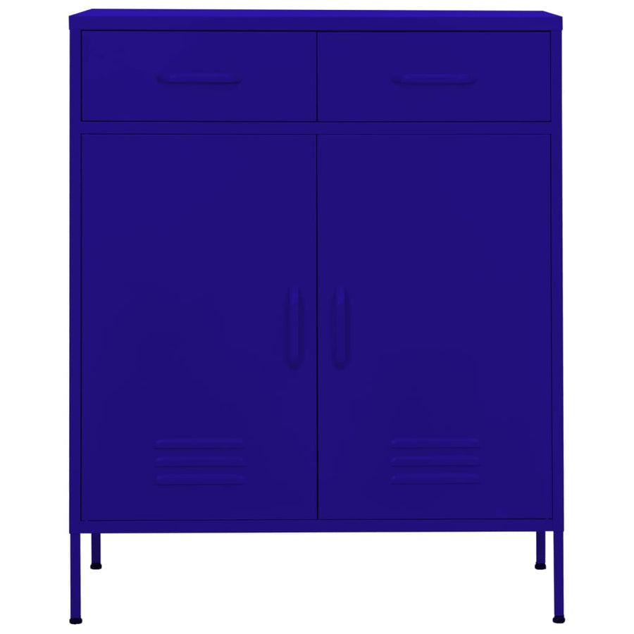 Opbergkast 80X35X0,5 Cm Staal Marineblauw