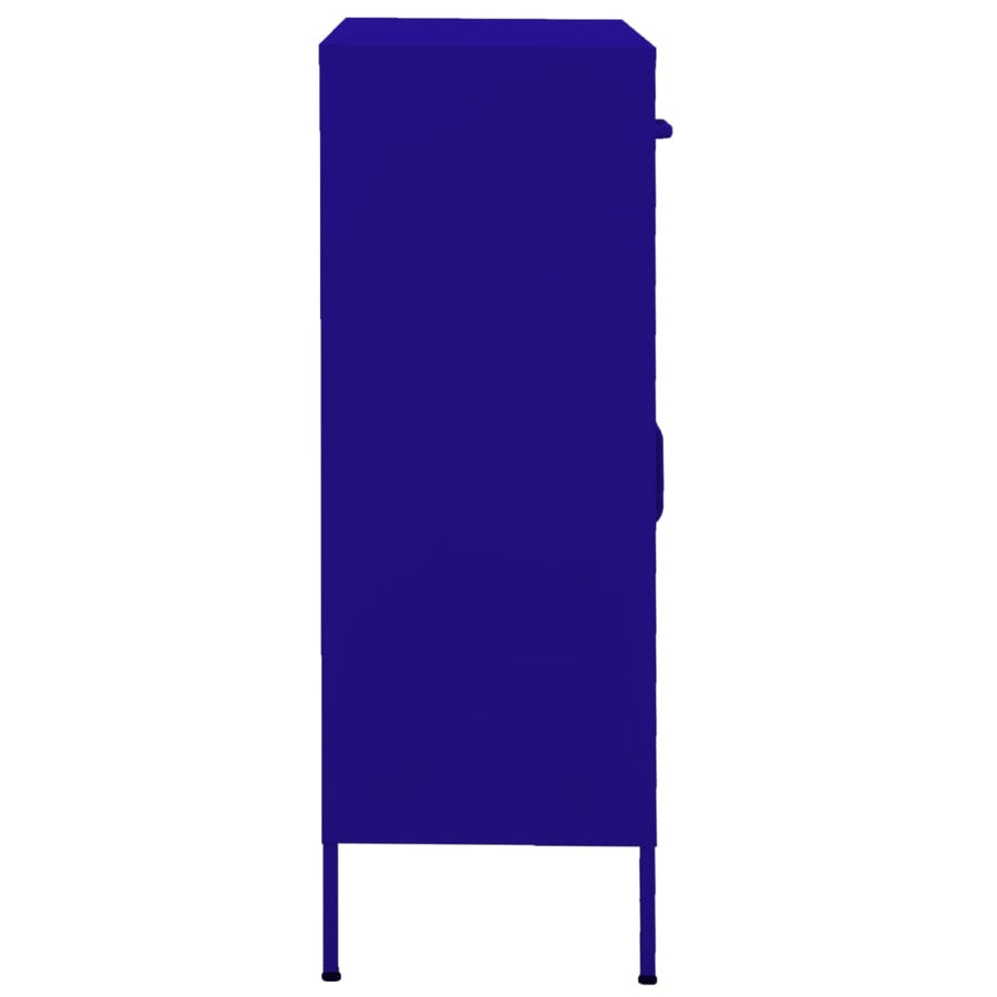 Opbergkast 80X35X0,5 Cm Staal Marineblauw
