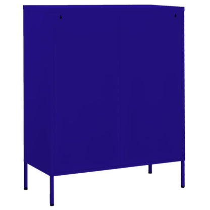 Opbergkast 80X35X0,5 Cm Staal Marineblauw