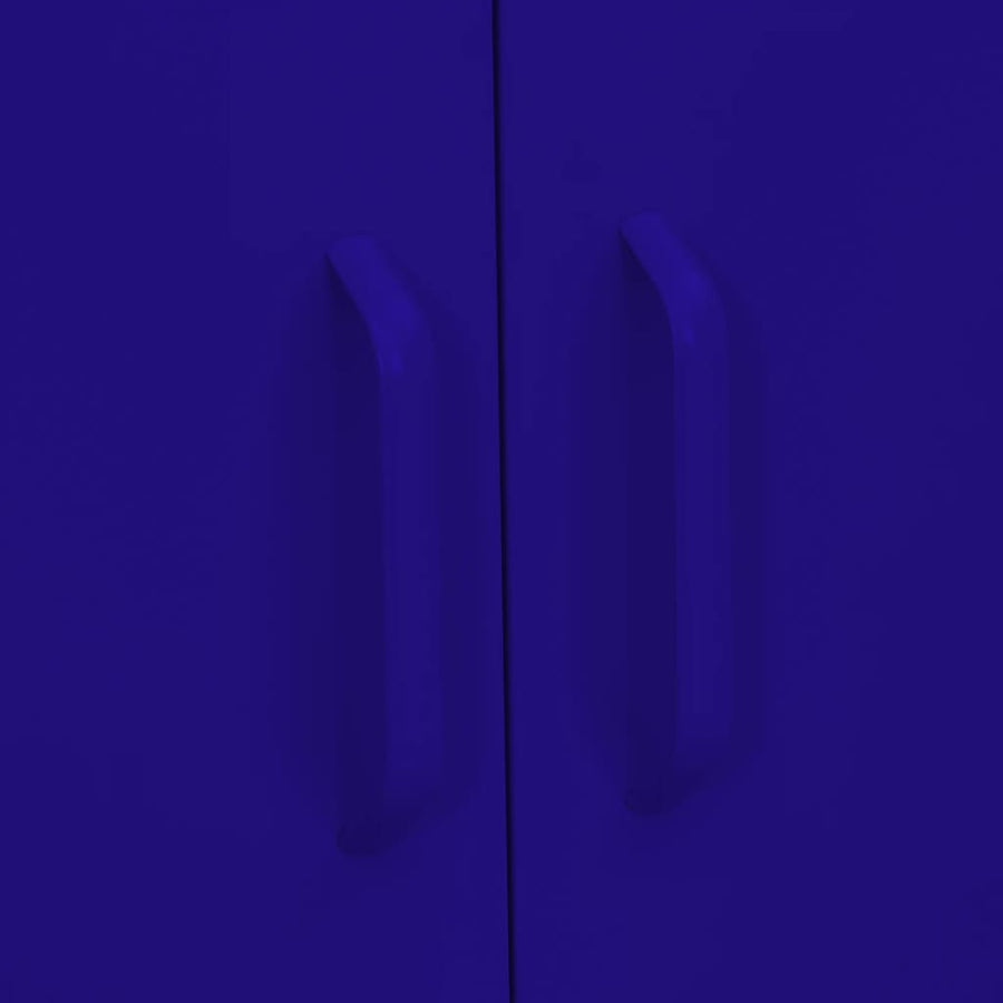 Opbergkast 80X35X0,5 Cm Staal Marineblauw