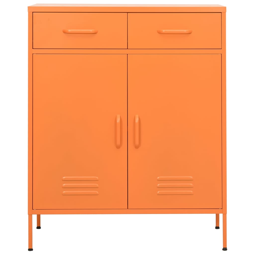 Opbergkast 80X35X0,5 Cm Staal Oranje orange
