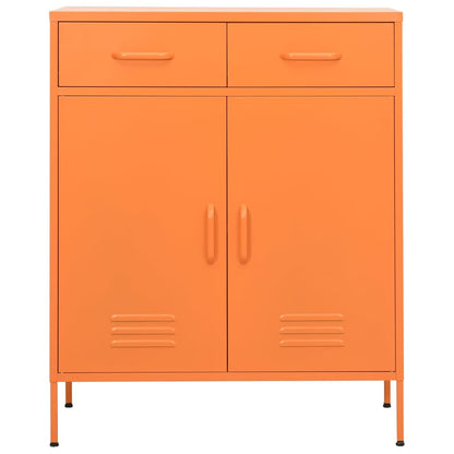 Opbergkast 80X35X0,5 Cm Staal Oranje orange