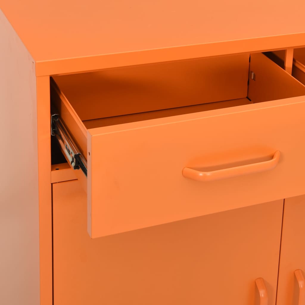 Opbergkast 80X35X0,5 Cm Staal Oranje orange
