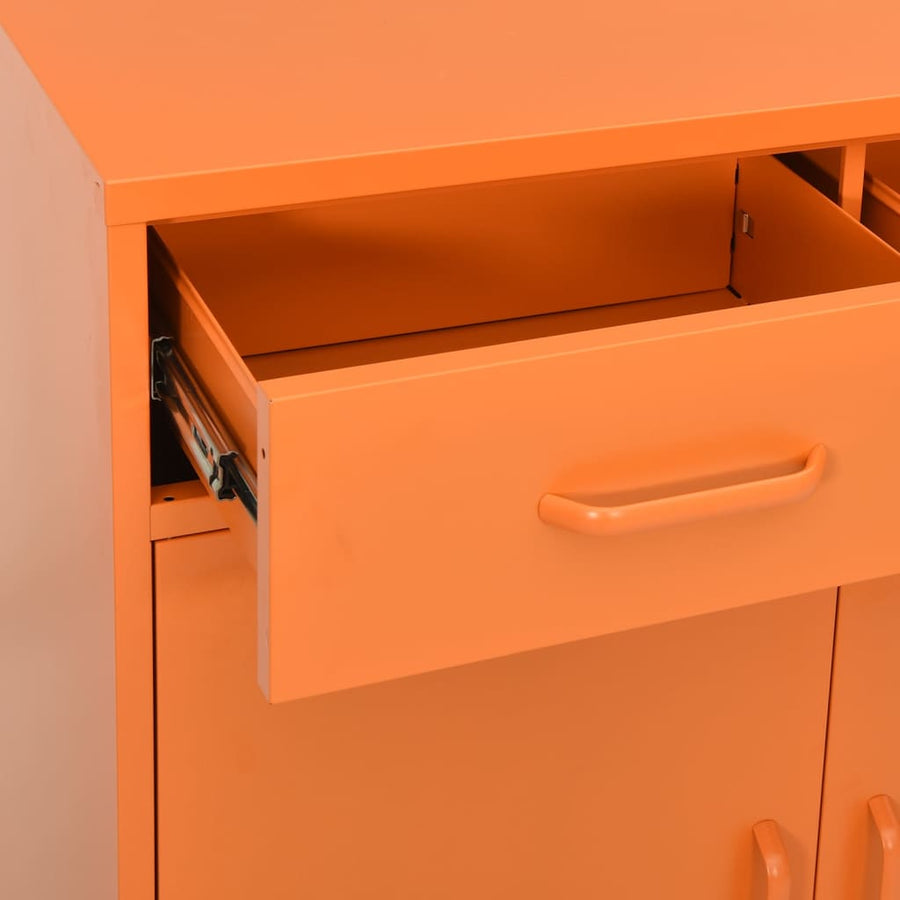 Opbergkast 80X35X0,5 Cm Staal Oranje orange