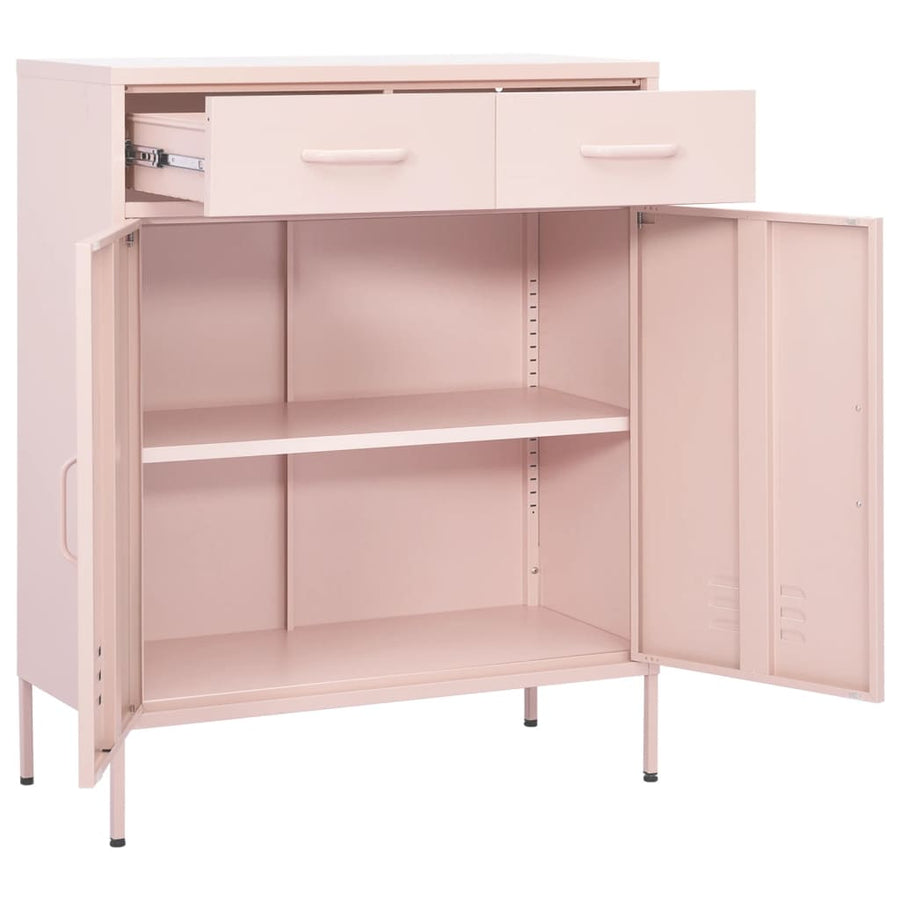 Opbergkast 80X35X0,5 Cm Staal Roze