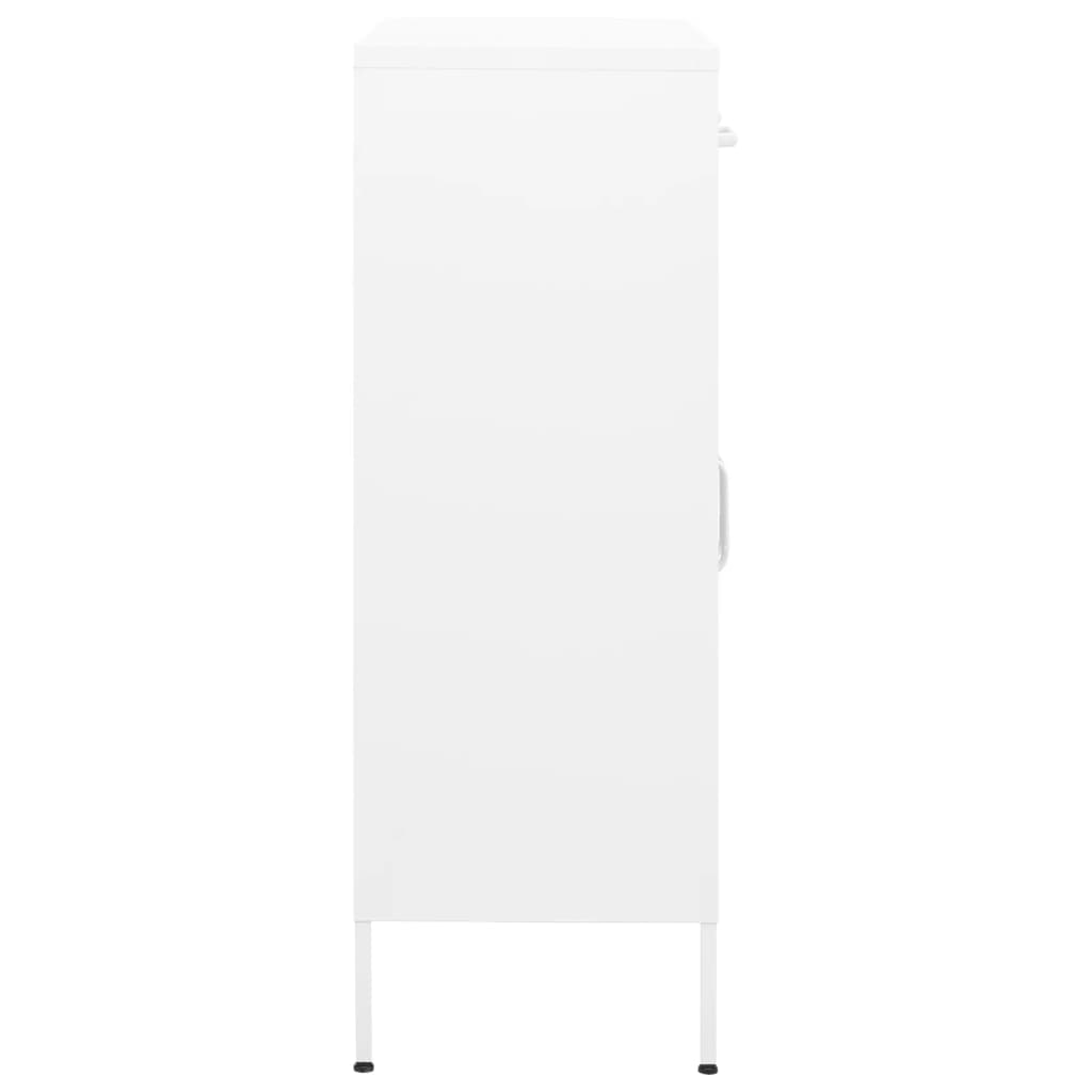 Opbergkast 80X35X0,5 Cm Staal Wit