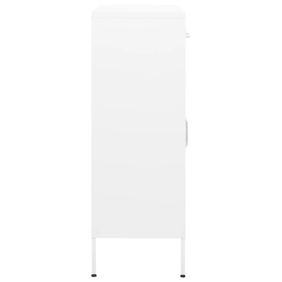 Opbergkast 80X35X0,5 Cm Staal Wit