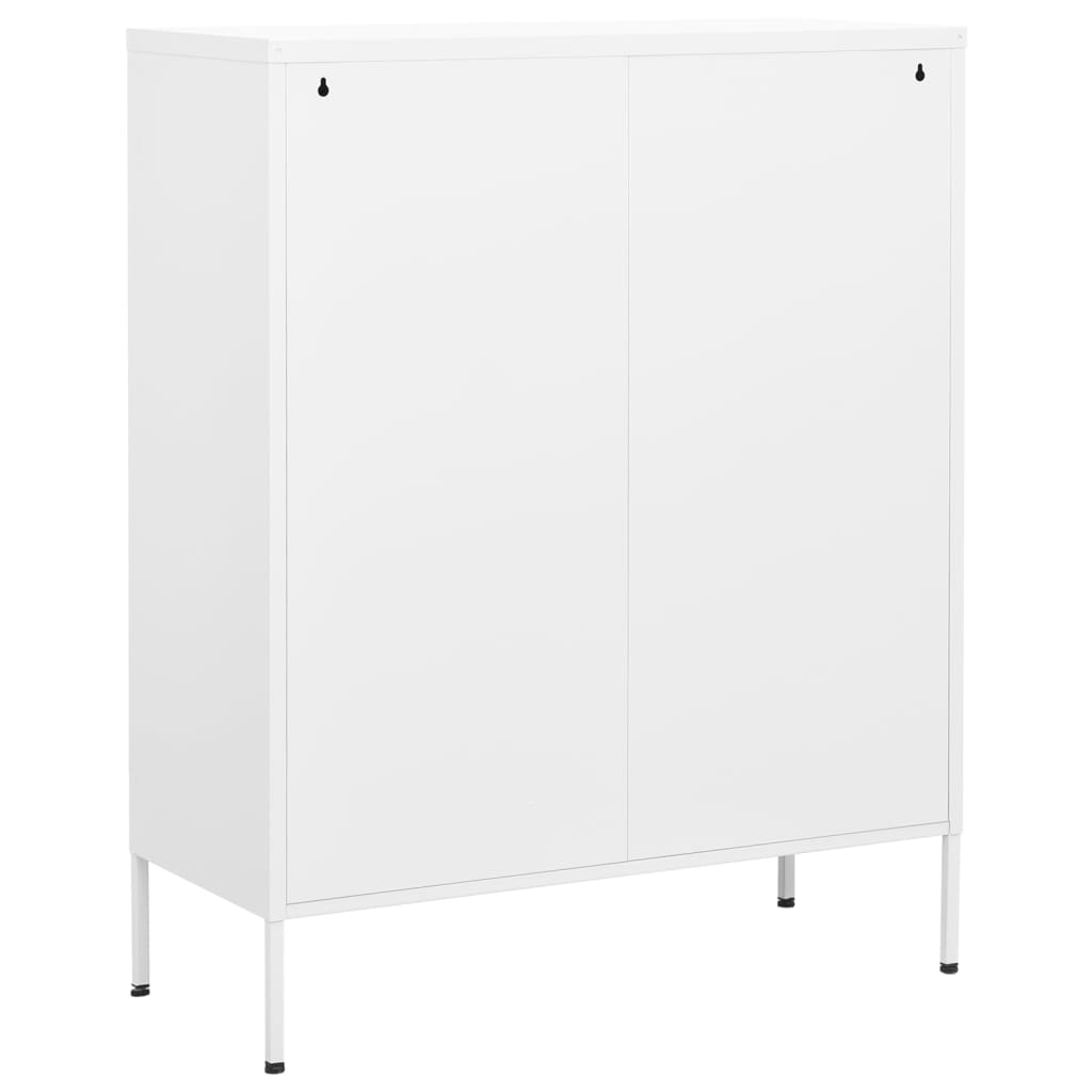 Opbergkast 80X35X0,5 Cm Staal Wit