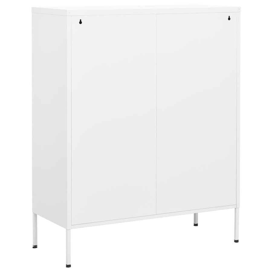 Opbergkast 80X35X0,5 Cm Staal Wit