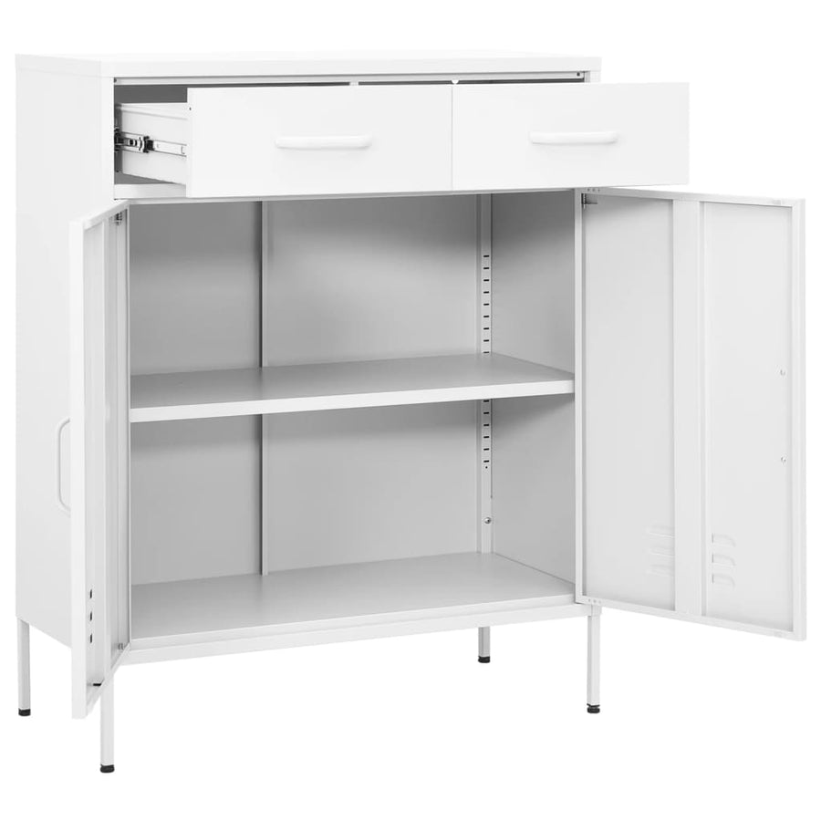Opbergkast 80X35X0,5 Cm Staal Wit