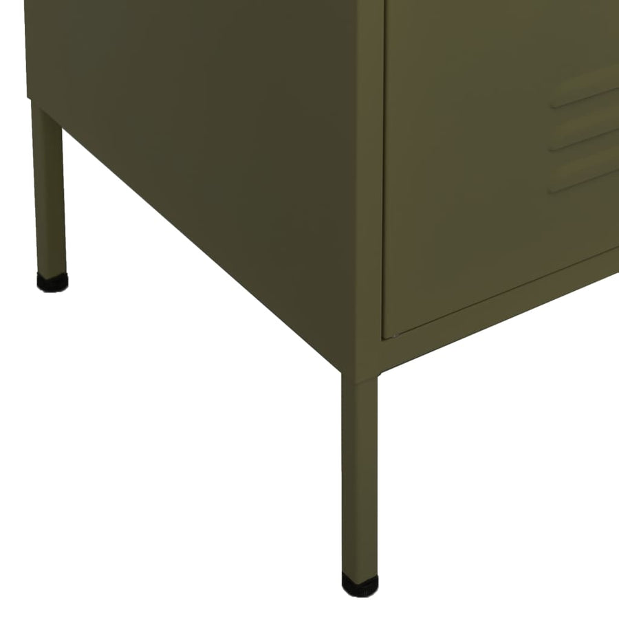 Opbergkast 80X35X0,5 Cm Staal Olijfgroen