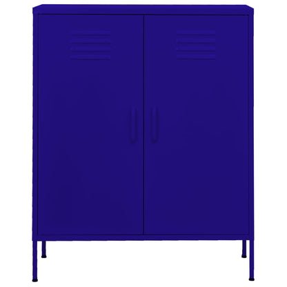 Opbergkast 80X35X0,5 Cm Staal Marineblauw