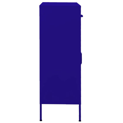 Opbergkast 80X35X0,5 Cm Staal Marineblauw