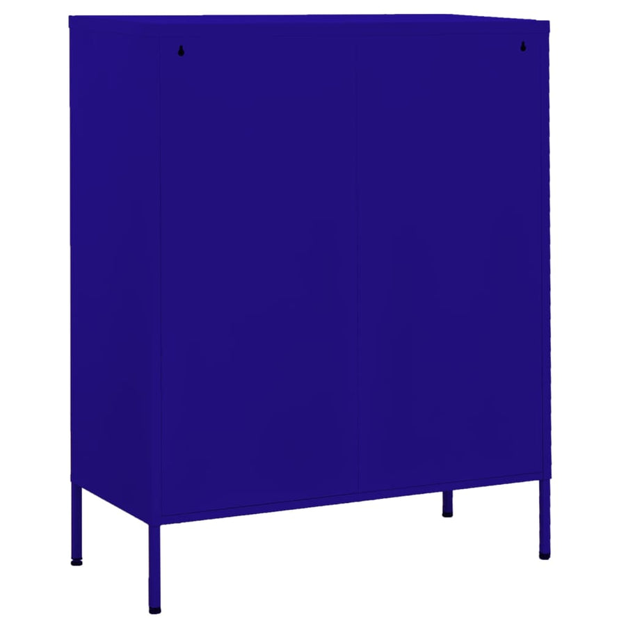 Opbergkast 80X35X0,5 Cm Staal Marineblauw
