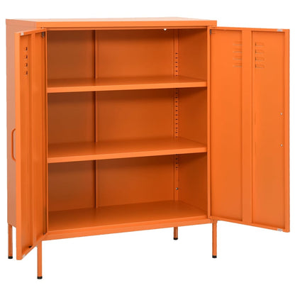 Opbergkast 80X35X0,5 Cm Staal Oranje orange