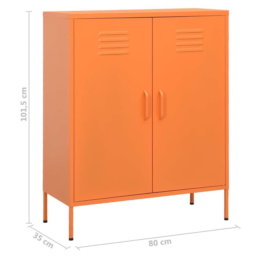 Opbergkast 80X35X0,5 Cm Staal Oranje orange