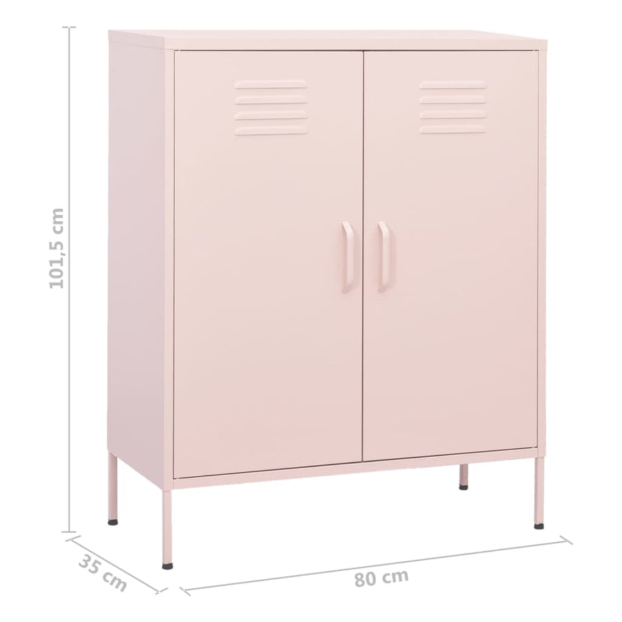 Opbergkast 80X35X0,5 Cm Staal Roze