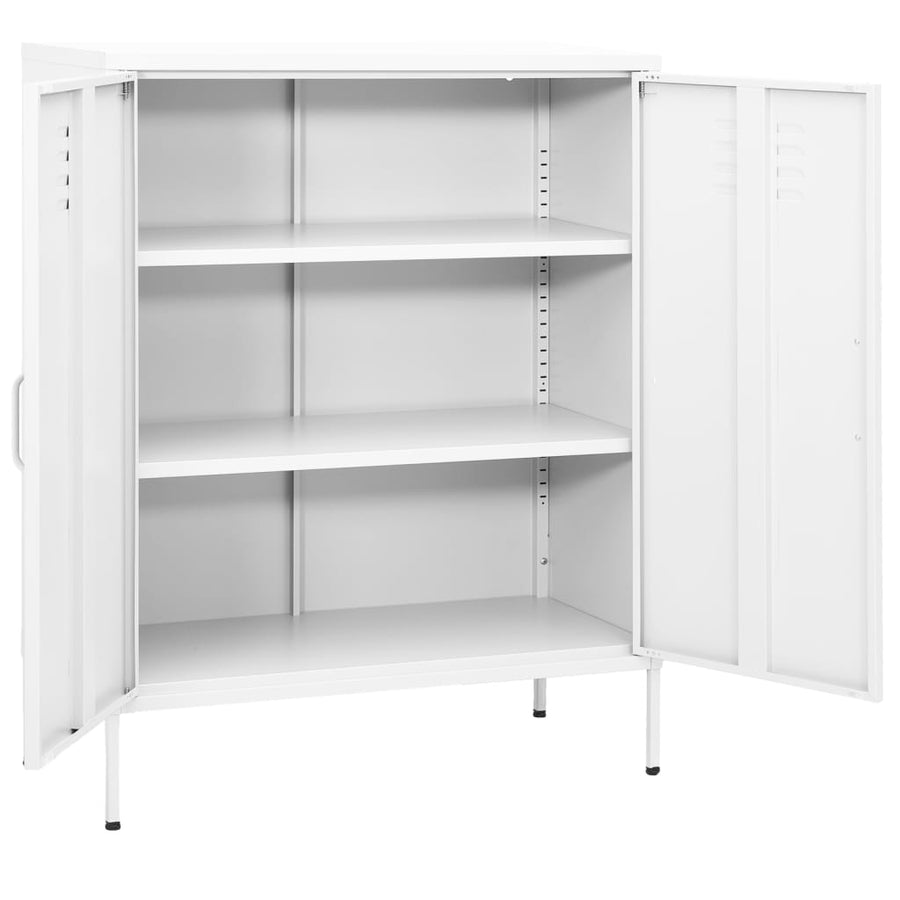Opbergkast 80X35X0,5 Cm Staal Wit