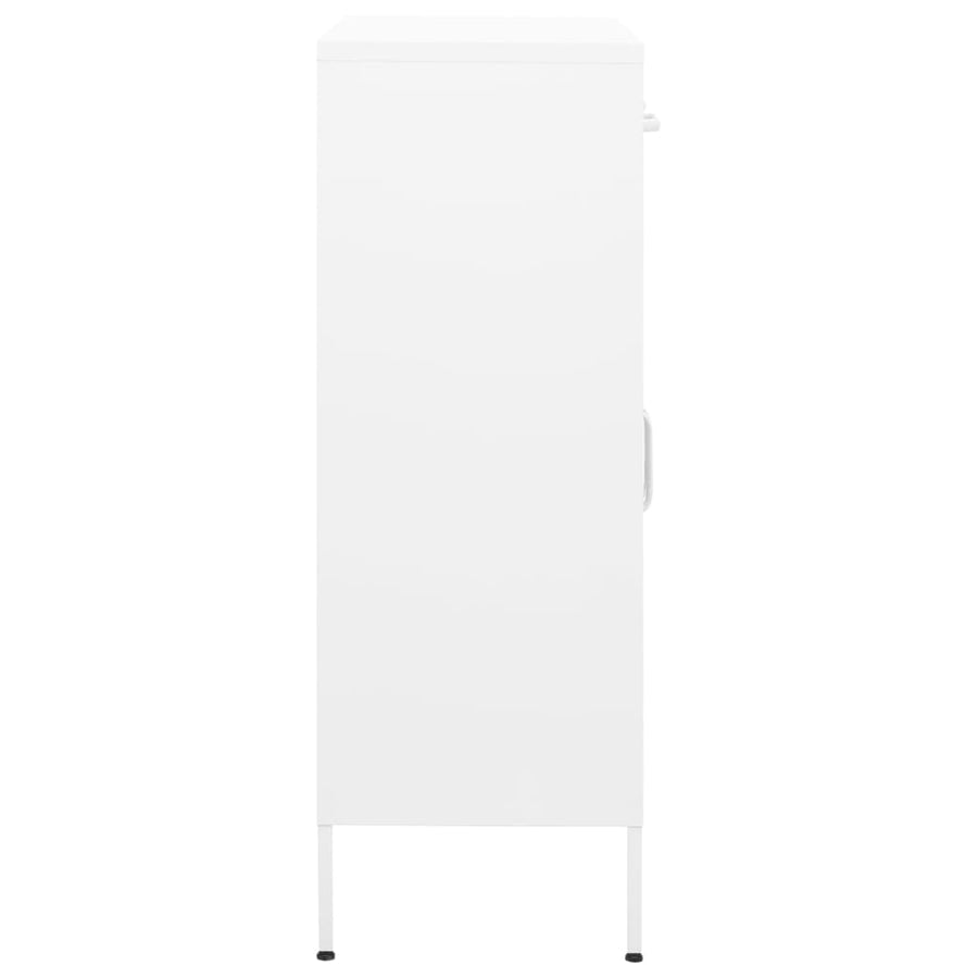 Opbergkast 80X35X0,5 Cm Staal Wit