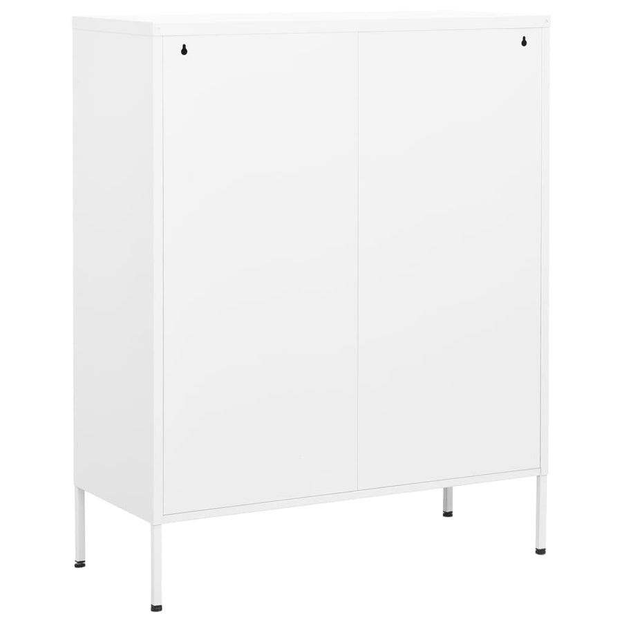 Opbergkast 80X35X0,5 Cm Staal Wit
