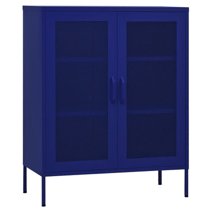 Opbergkast 80X35X101,5 Cm Staal Marineblauw